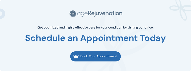 AgeRejuvenation banner inviting Tampa patients to book gut health diagnostics